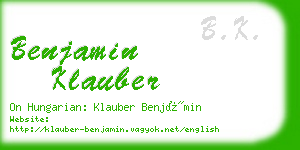 benjamin klauber business card